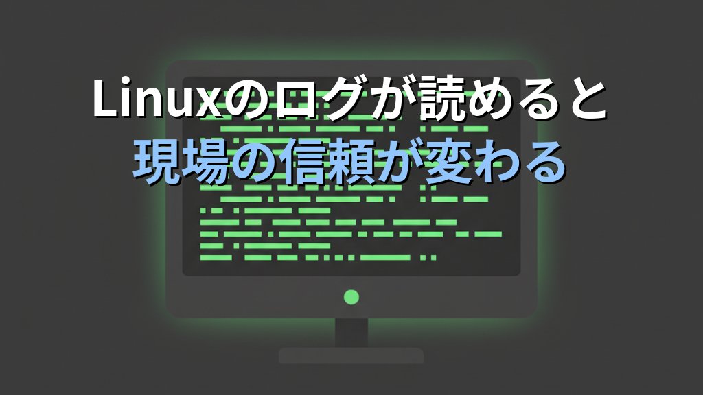 Linuxのログが読めるだけで現場の信頼が変わる理由