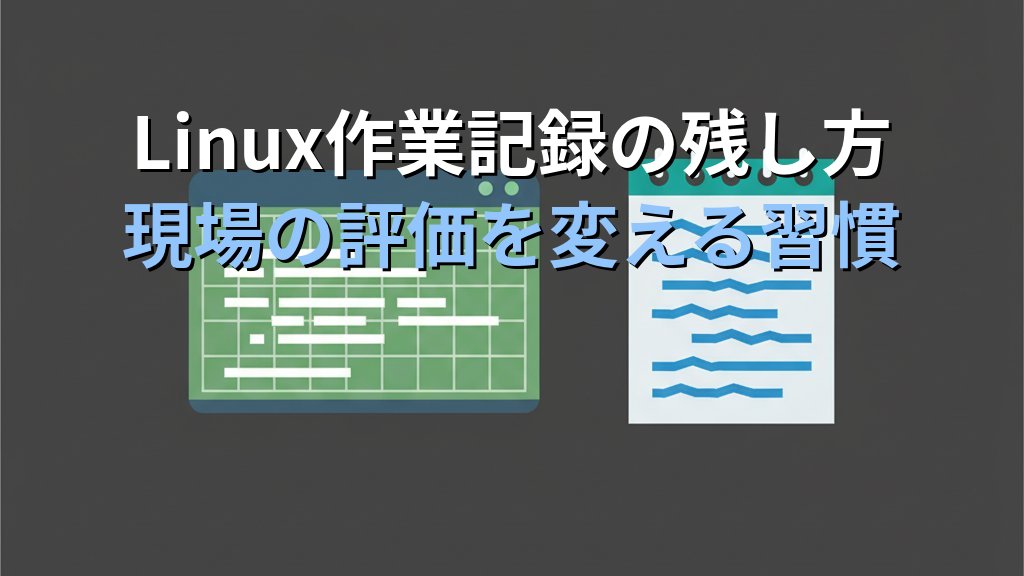 Linuxの作業記録を残す習慣が現場の評価を変える理由｜historyとscriptの活用法