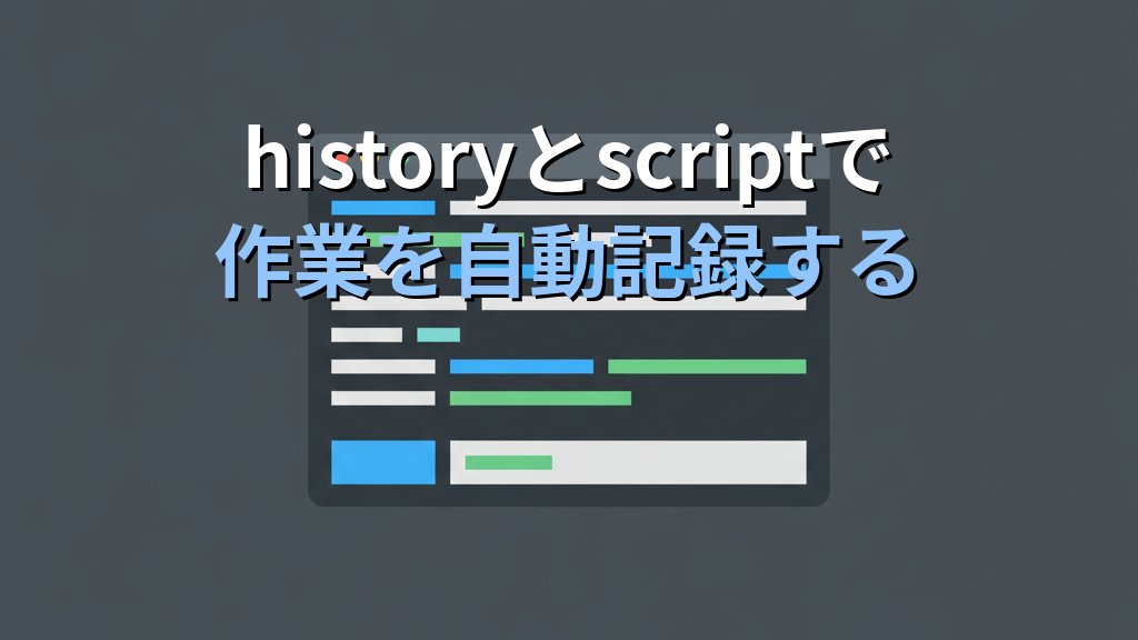 Linuxの作業記録を残す習慣が現場の評価を変える理由｜historyとscriptの活用法 - 解説